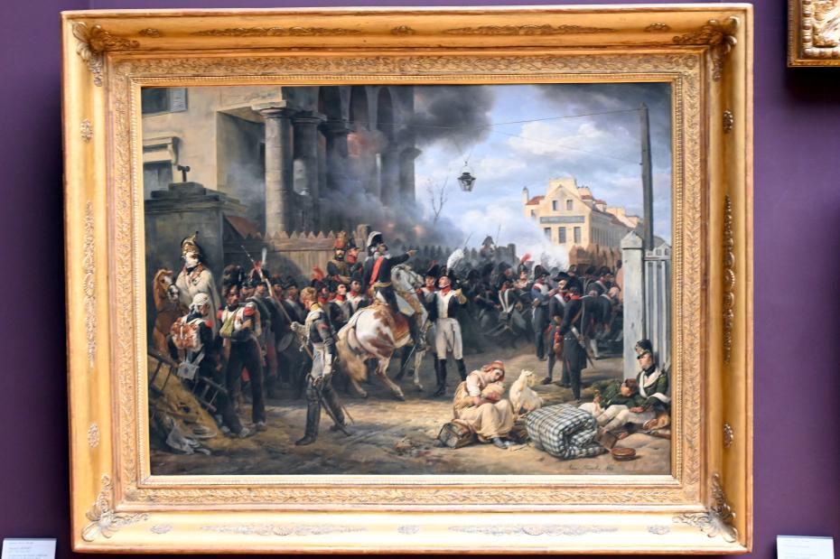 Horace Vernet (1810–1833), Tor von Clichy, Verteidigung von Paris, 30. März 1814, Paris, Musée du Louvre, Saal 941, 1820
