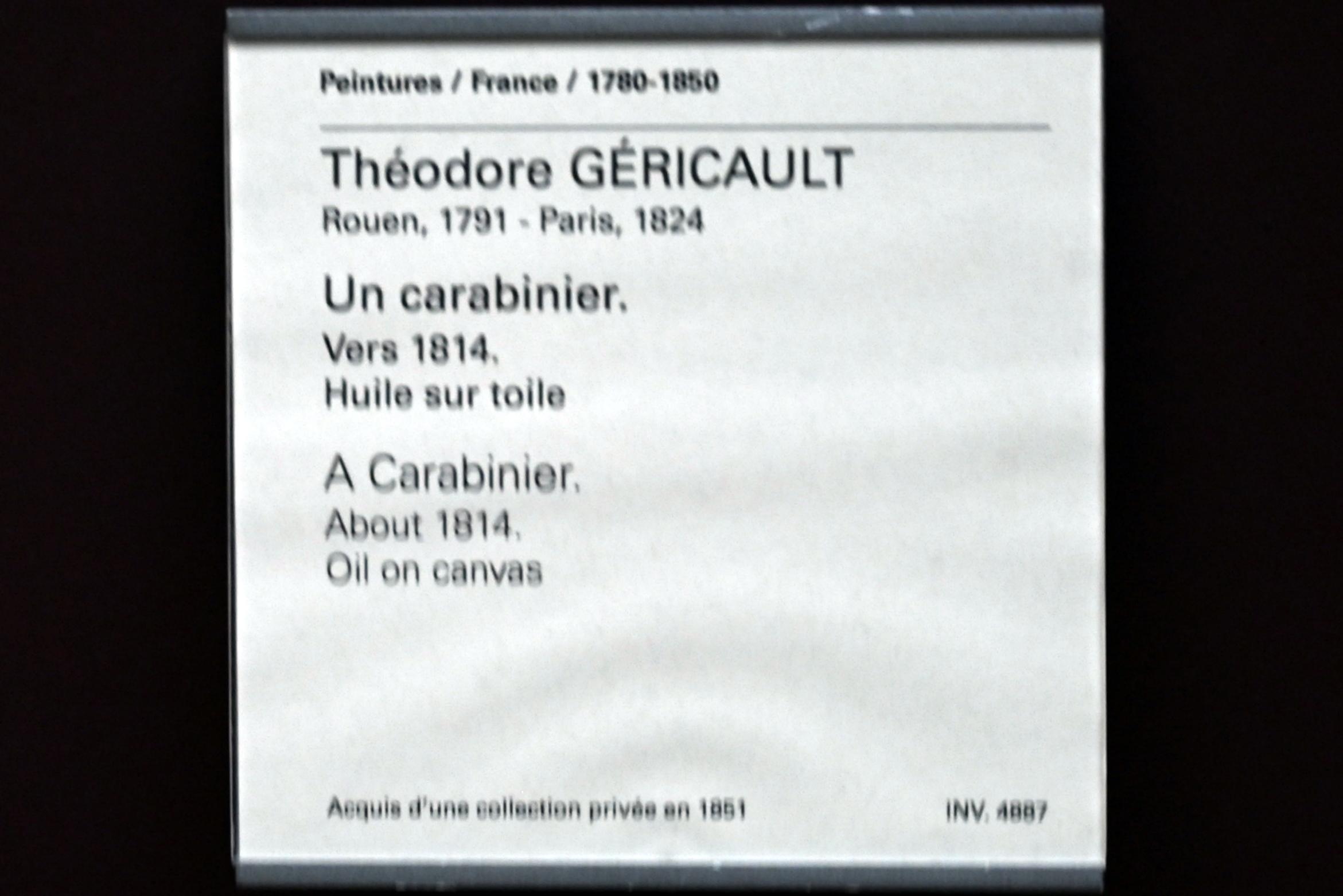 Théodore Géricault (1811–1822), Carabinieri, Paris, Musée du Louvre, Saal 941, um 1814, Bild 2/2