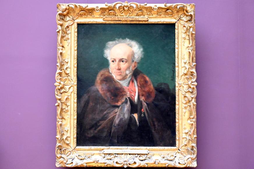 Horace Vernet (1810–1833), Porträt des Jean-Baptiste Isabey (1767-1855), Miniaturenmaler, Paris, Musée du Louvre, Saal 941, 1828