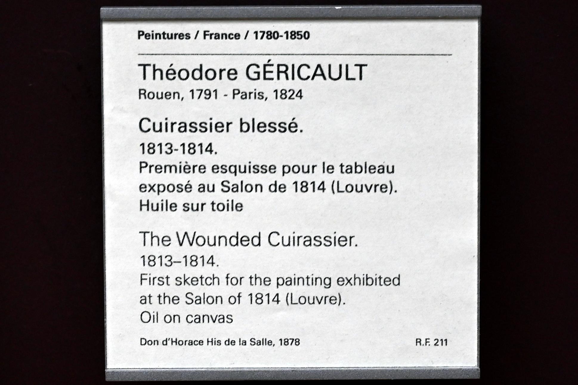 Théodore Géricault (1811–1822), Der verwundete Kürassier, Paris, Musée du Louvre, Saal 941, 1813–1814, Bild 2/2