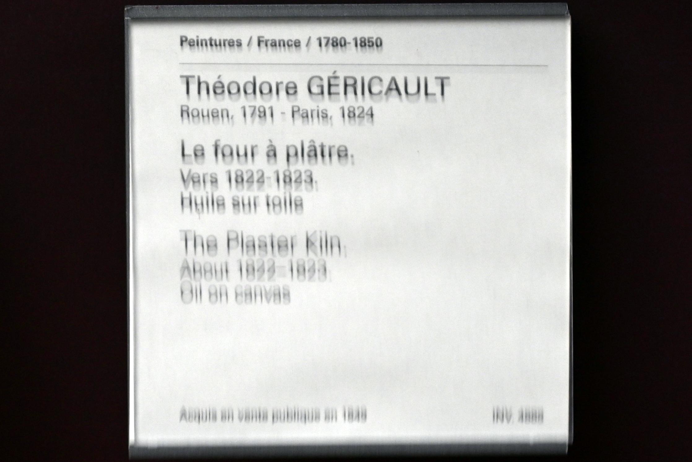 Théodore Géricault (1811–1822), Der Gipsofen, Paris, Musée du Louvre, Saal 941, um 1822–1823, Bild 2/2