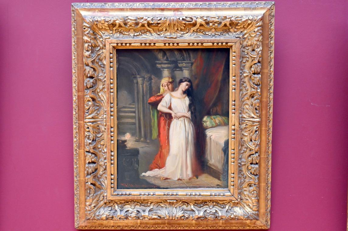 Théodore Chassériau (1835–1856), Sonnenuntergang von Desdemona (Shakespeare, Othello, Akt IV, Szene 3), Paris, Musée du Louvre, Saal 942, 1849, Bild 1/2