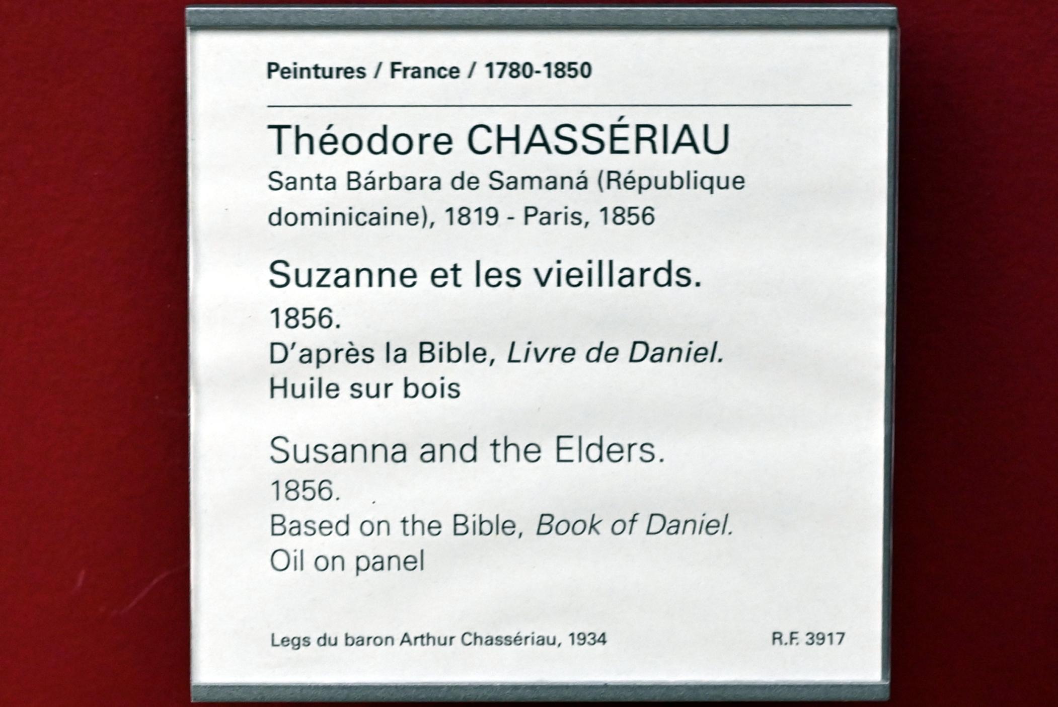Théodore Chassériau (1835–1856), Susanna und die Ältesten, Paris, Musée du Louvre, Saal 942, 1856, Bild 2/2