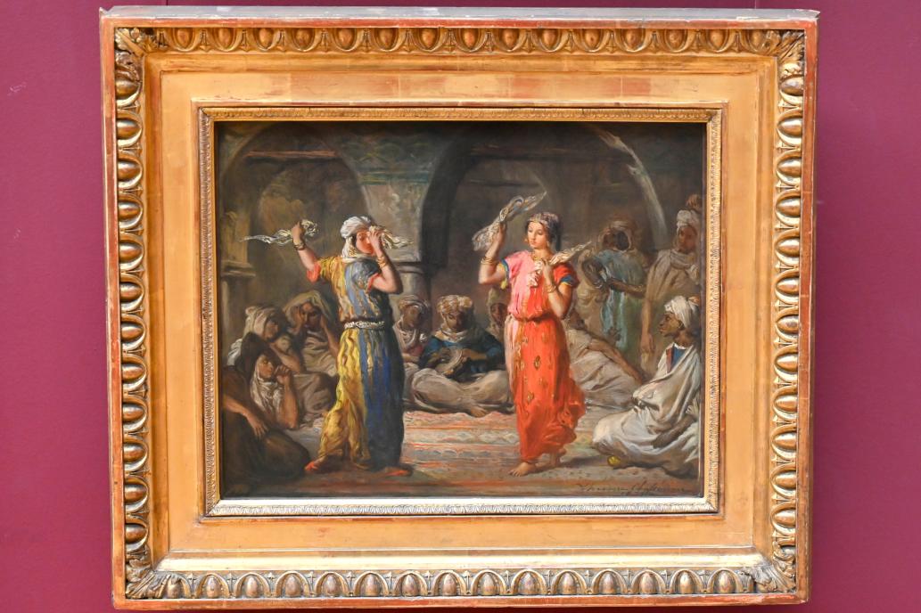 Théodore Chassériau (1835–1856), Maurische Tänzer in Constantine (Algerien). Der Taschentuchtanz, Paris, Musée du Louvre, Saal 942, 1849, Bild 1/2