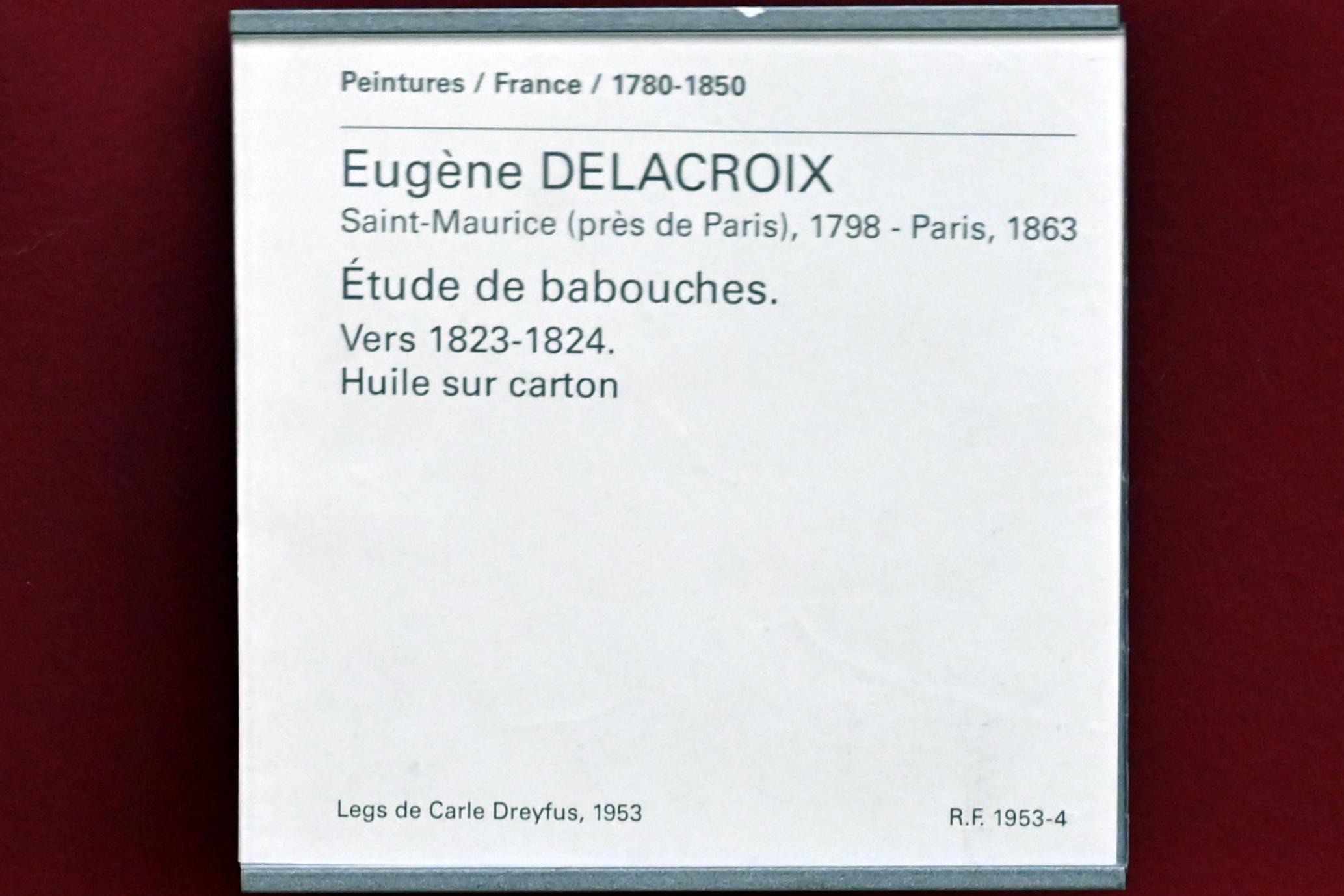 Eugène Delacroix (1820–1862), Studie von Hausschuhen, Paris, Musée du Louvre, Saal 942, um 1823–1824, Bild 2/2