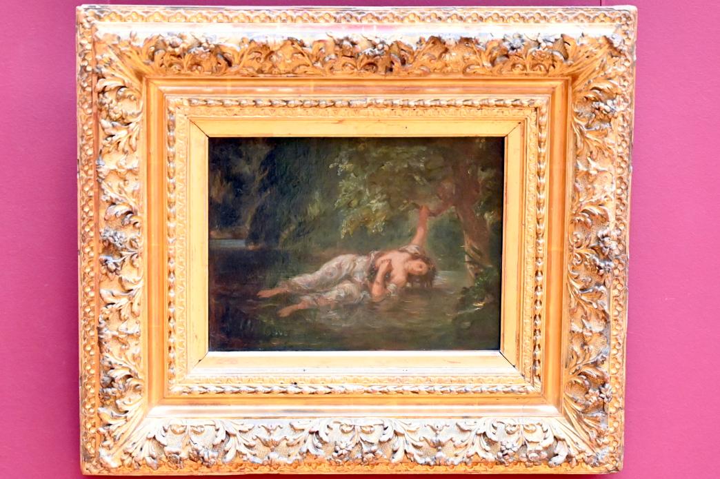 Eugène Delacroix (1820–1862), Tod der Ophelia, Paris, Musée du Louvre, Saal 942, um 1853