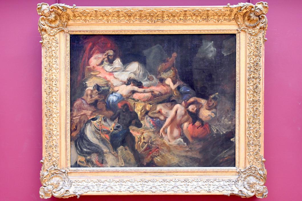 Eugène Delacroix (1820–1862), Tod des Sardanapalus, Paris, Musée du Louvre, Saal 942, 1826–1827