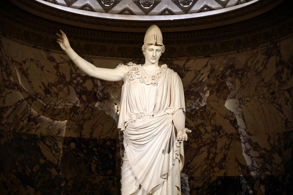 Athene von Velletri (Pallas Athena), Paris, Musée du Louvre, Saal 344, 1. Jhd., Bild 2/3