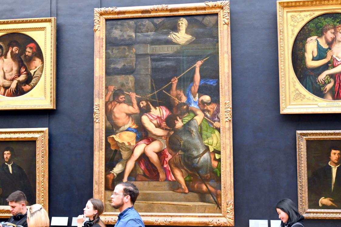Tiziano Vecellio (Tizian) (1509–1575), Dornenkrönung Christi, Mailand, Santa Maria delle Grazie, jetzt Paris, Musée du Louvre, Saal 711, 1540–1542