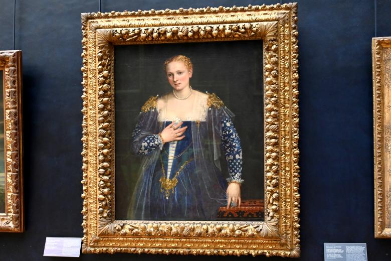 Paolo Caliari (Veronese) (1547–1587), Porträt einer venezianischen Dame (La Bella Nani), Paris, Musée du Louvre, Saal 711, um 1560, Bild 1/2
