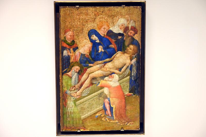 Henri Bellechose (Werkstatt) (1415), Grablegung Christi, Paris, Musée du Louvre, Saal 835, um 1410–1420