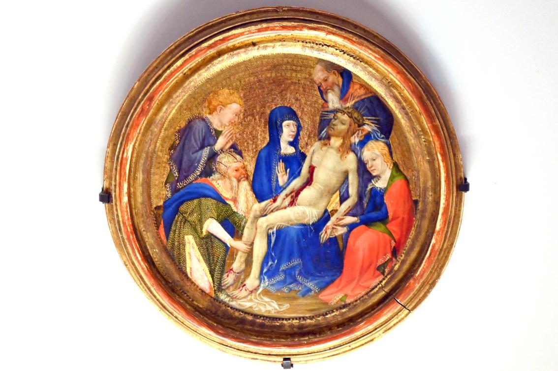 Henri Bellechose (1415–1416), Kleine runde Pietà, Paris, Musée du Louvre, Saal 835, um 1410–1420