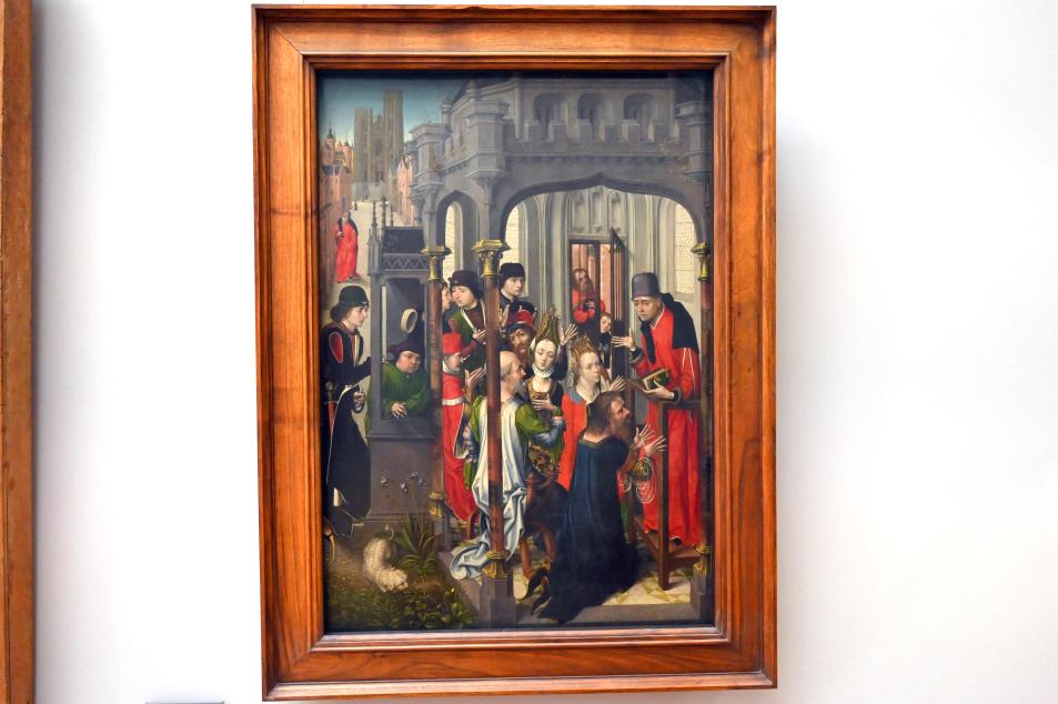Meister von Sainte Gudule (1470–1481), Predigtszene, Paris, Musée du Louvre, Saal 818, um 1477–1480