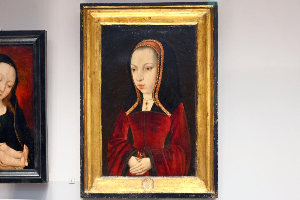 Meister der Magdalenen-Legende (1480–1516), Porträt der Margarete von Österreich, Paris, Musée du Louvre, Saal 818, um 1495
