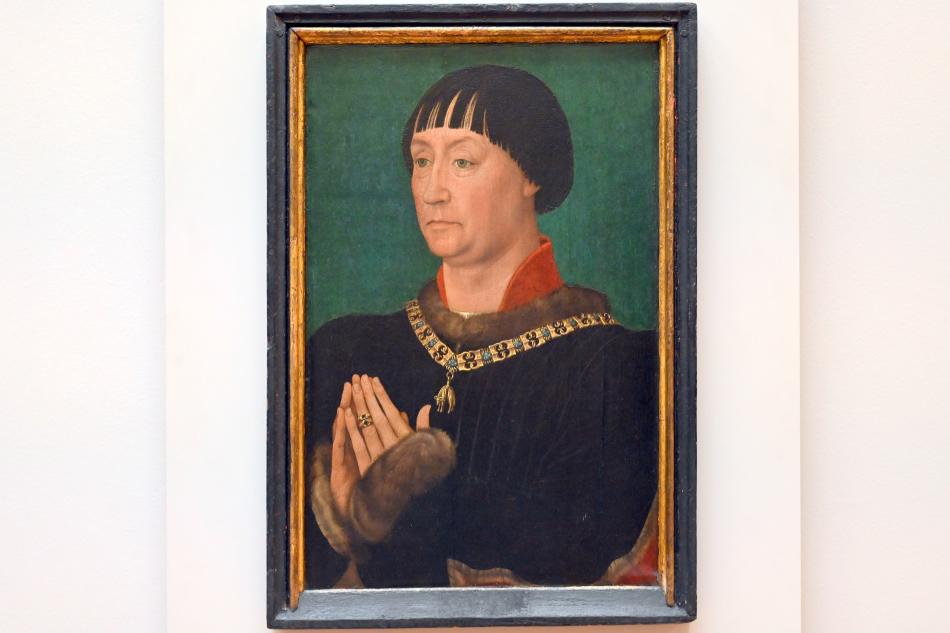 Rogier van der Weyden (1433–1464), Porträt des Herzog Johann I. von Kleve (1419-1481) im Gebet, Paris, Musée du Louvre, Saal 818, nach 1451