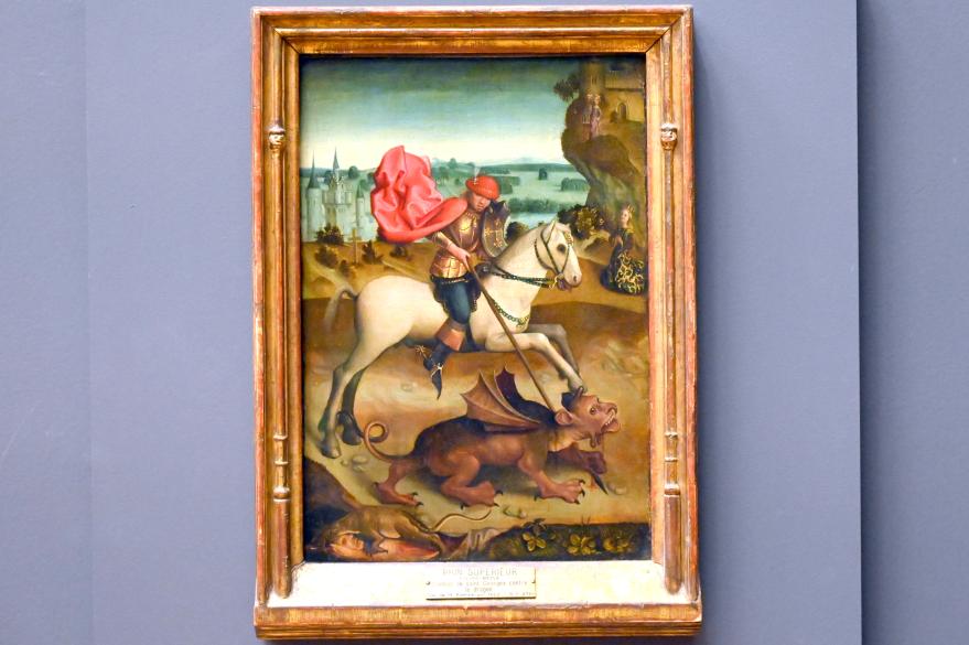 Kampf des Heiligen Georg gegen den Drachen, Paris, Musée du Louvre, Saal 819, um 1480–1500