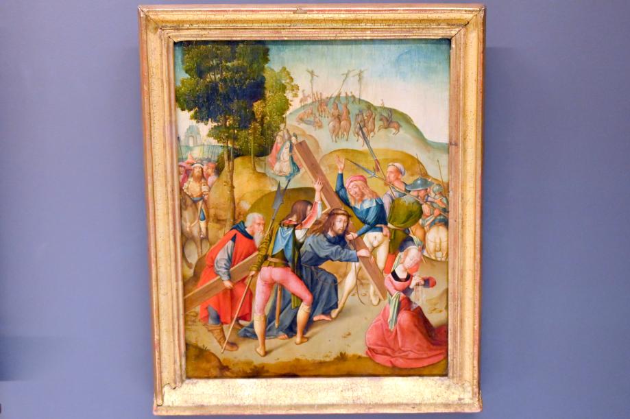Meister von Delft (Umkreis) (1495), Kreuztragung Christi, Paris, Musée du Louvre, Saal 819, Ende 15. Jhd., Bild 1/2
