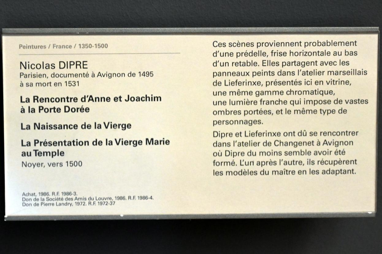 Nicolas Dipre (1500), Die Geburt der Jungfrau, Paris, Musée du Louvre, Saal 832, um 1500, Bild 2/2
