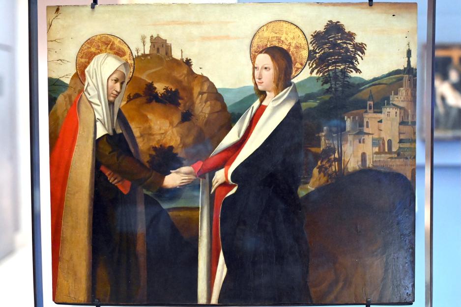 Josse Lieferinxe (1502), Mariä Heimsuchung, Paris, Musée du Louvre, Saal 832, um 1497–1508