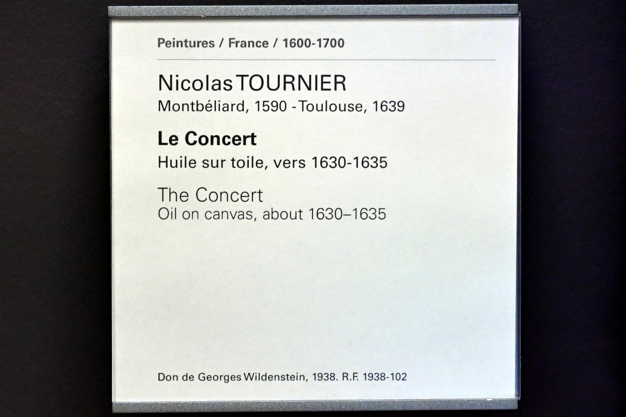 Nicolas Tournier (1616–1636), Das Konzert, Paris, Musée du Louvre, Saal 829, um 1630–1635, Bild 2/2
