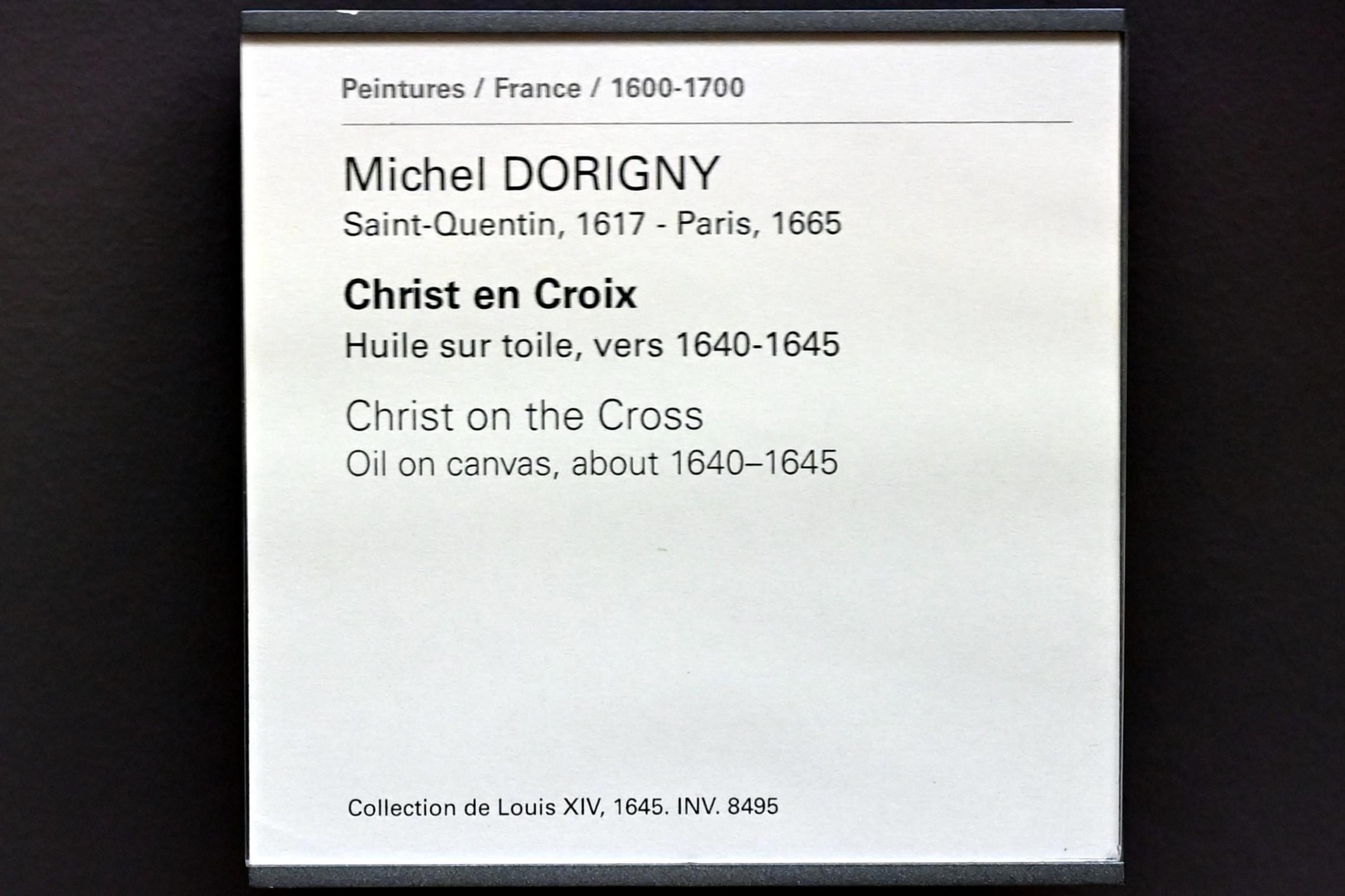 Michel Dorigny (1642), Christus am Kreuz, Paris, Musée du Louvre, Saal 828, um 1640–1645, Bild 2/2