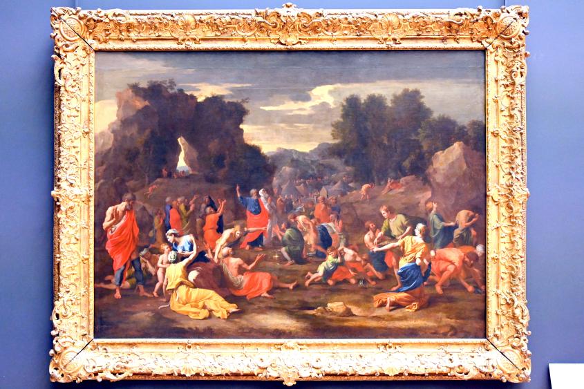 Nicolas Poussin (1624–1663), Die Israeliten sammeln das Manna, Paris, Musée du Louvre, Saal 825, 1637–1639