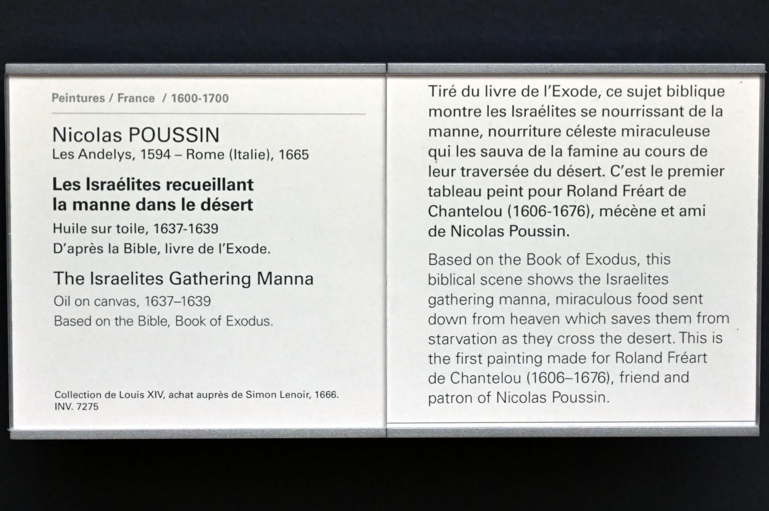 Nicolas Poussin (1624–1663), Die Israeliten sammeln das Manna, Paris, Musée du Louvre, Saal 825, 1637–1639, Bild 2/2