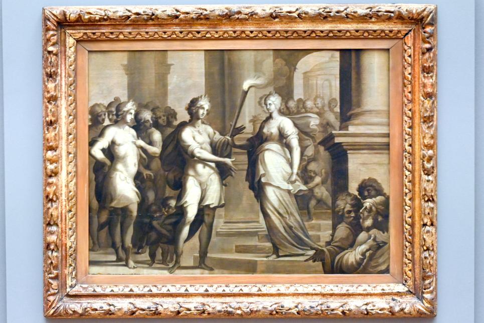 Ambroise Dubois (1609), Der Athlet Theagenes erhält die Fackel von Chariclea, Paris, Musée du Louvre, Saal 824, um 1609–1610