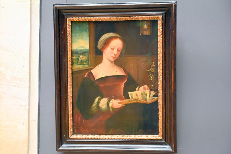 Meister der weiblichen Halbfiguren (1530–1540), Lesende Maria Magdalena, Paris, Musée du Louvre, Saal 814, Undatiert