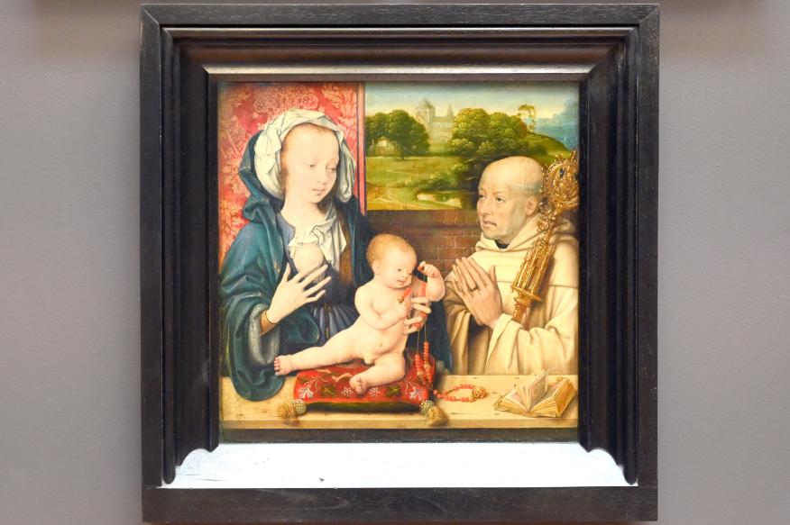Joos van Cleve (Joos van der Beke) (1507–1538), Die Vision des Heiligen Bernhard, Paris, Musée du Louvre, Saal 814, um 1505–1510