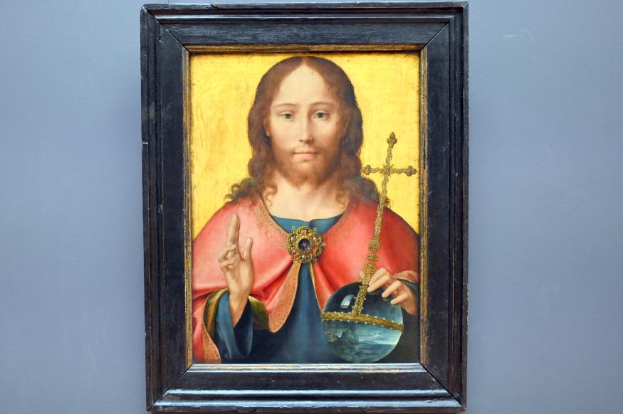 Joos van Cleve (Joos van der Beke) (1507–1538), Christus als Retter der Welt (Salvator Mundi), Paris, Musée du Louvre, Saal 814, um 1512