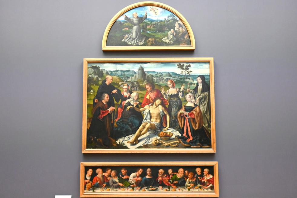 Joos van Cleve (Joos van der Beke) (1507–1538), Retabel der Beweinung Christi, Genua, Kirche Santa Maria della Pace, jetzt Paris, Musée du Louvre, Saal 814, um 1525