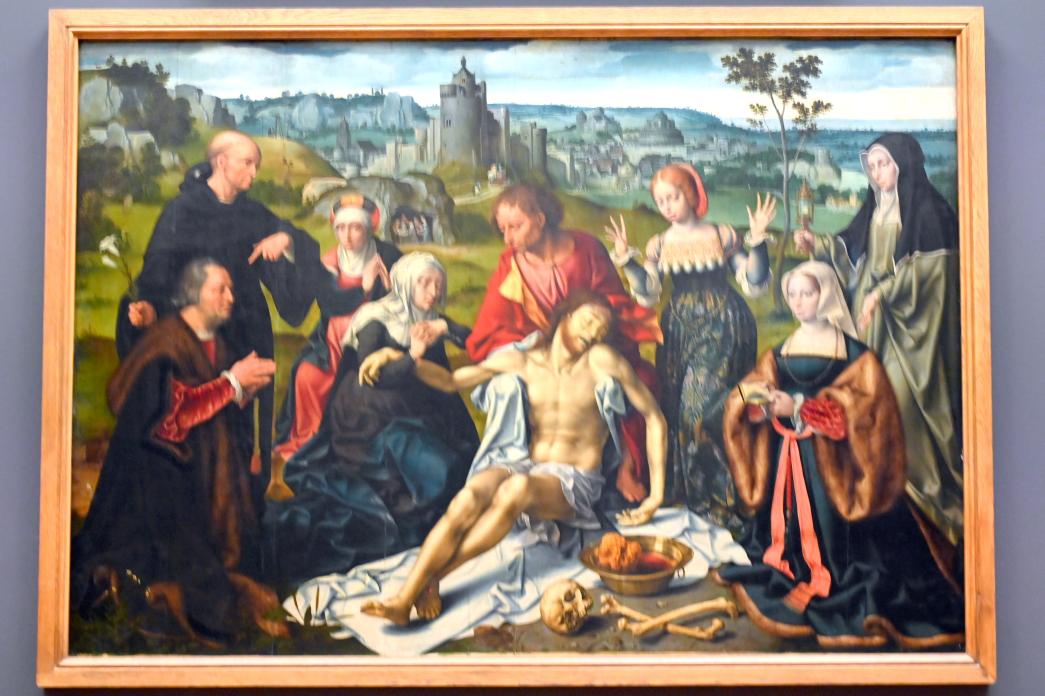 Joos van Cleve (Joos van der Beke) (1507–1538), Retabel der Beweinung Christi, Genua, Kirche Santa Maria della Pace, jetzt Paris, Musée du Louvre, Saal 814, um 1525, Bild 2/5