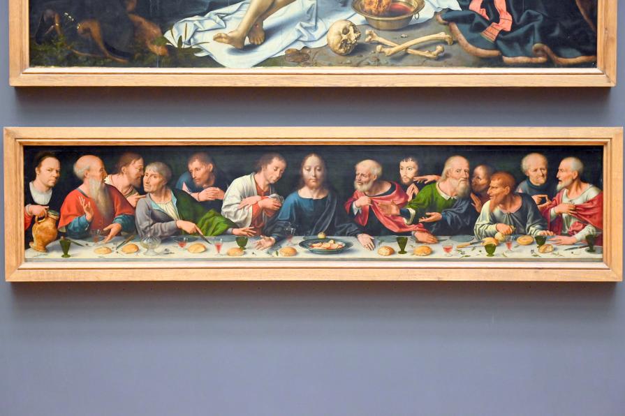 Joos van Cleve (Joos van der Beke) (1507–1538), Retabel der Beweinung Christi, Genua, Kirche Santa Maria della Pace, jetzt Paris, Musée du Louvre, Saal 814, um 1525, Bild 4/5