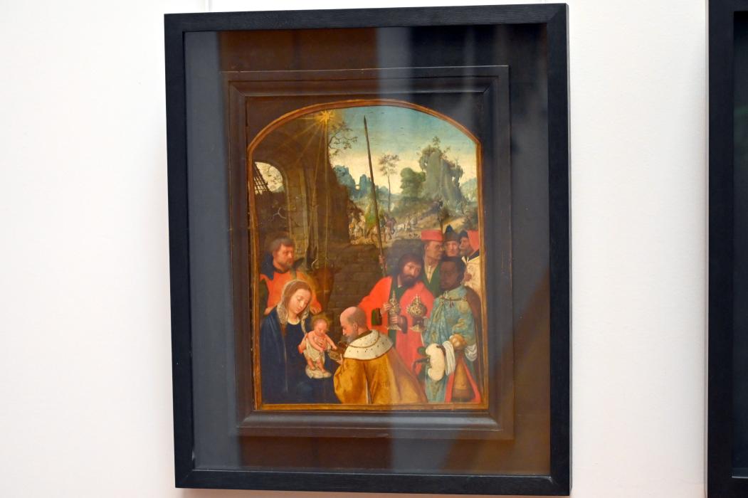 Simon Bening (1525–1535), Anbetung der Heiligen Drei Könige, Paris, Musée du Louvre, Saal 815, um 1530–1540, Bild 1/2