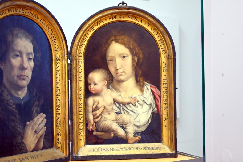 Jan Gossaert (Mabuse) (1505–1531), Diptychon des Jean Carondelet, Paris, Musée du Louvre, Saal 815, 1517, Bild 3/4