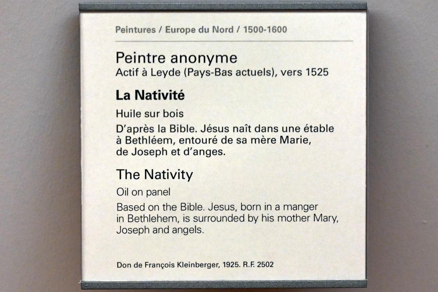 Christi Geburt, Paris, Musée du Louvre, Saal 815, um 1525, Bild 2/2