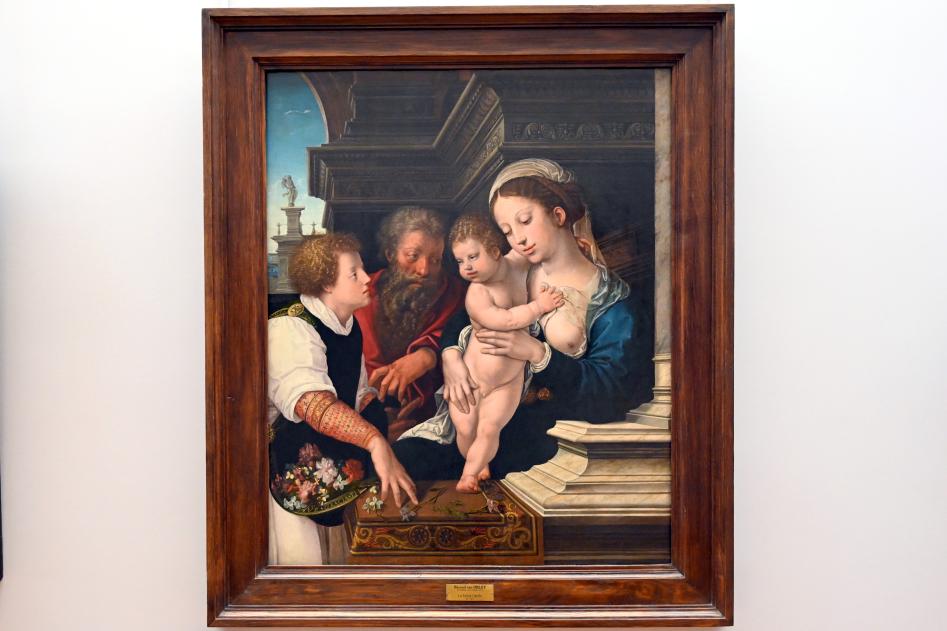 Bernard van Orley (1515–1530), Die Heilige Familie: Josef, die Jungfrau Maria und das Jesuskind, Paris, Musée du Louvre, Saal 815, 1521