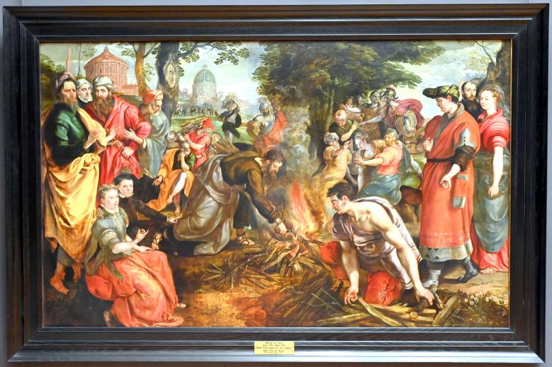 Marten de Vos (1565–1595), Der heilige Paulus auf der Insel Malta gebissen von einer Viper, Paris, Musée du Louvre, Saal 811, um 1566–1568