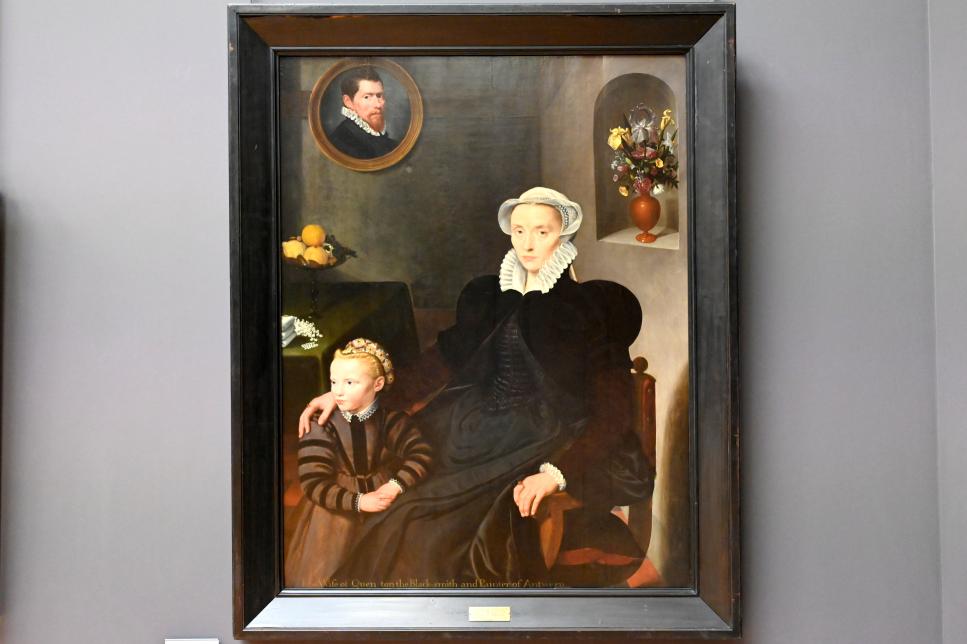Cornelis Visscher (1576), Porträt einer 40-jährigen Witwe und ihrer Tochter, Paris, Musée du Louvre, Saal 811, 1576