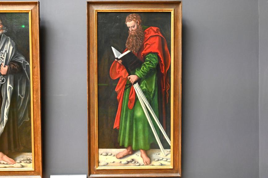 Lucas Cranach der Ältere (Werkstatt) (1515–1550), Heiliger Paulus, Paris, Musée du Louvre, Saal 809, Undatiert, Bild 1/2