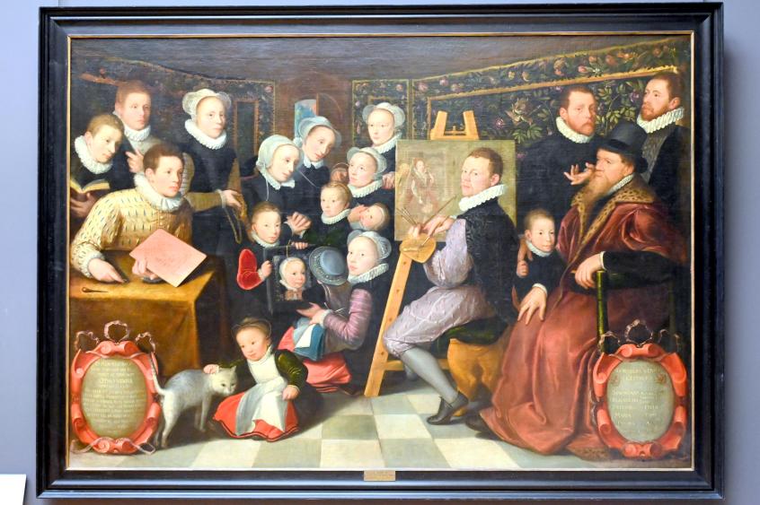 Otto van Veen (1584–1600), Der Künstler beim Malen, umgeben von seiner Familie, Paris, Musée du Louvre, Saal 806, 1584