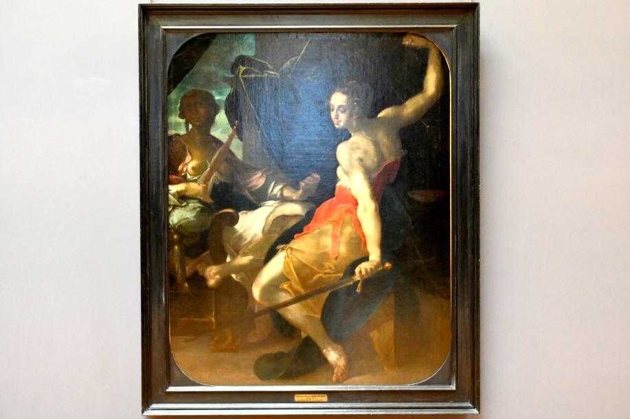 Bartholomäus Spranger (1569–1610), Allegorie der Gerechtigkeit und Klugheit, Paris, Musée du Louvre, Saal 806, um 1599–1600