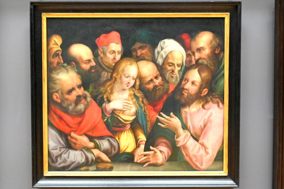 Jobst Harrich (1613–1617), Christus und die Ehebrecherin, Paris, Musée du Louvre, Saal 806, 1617