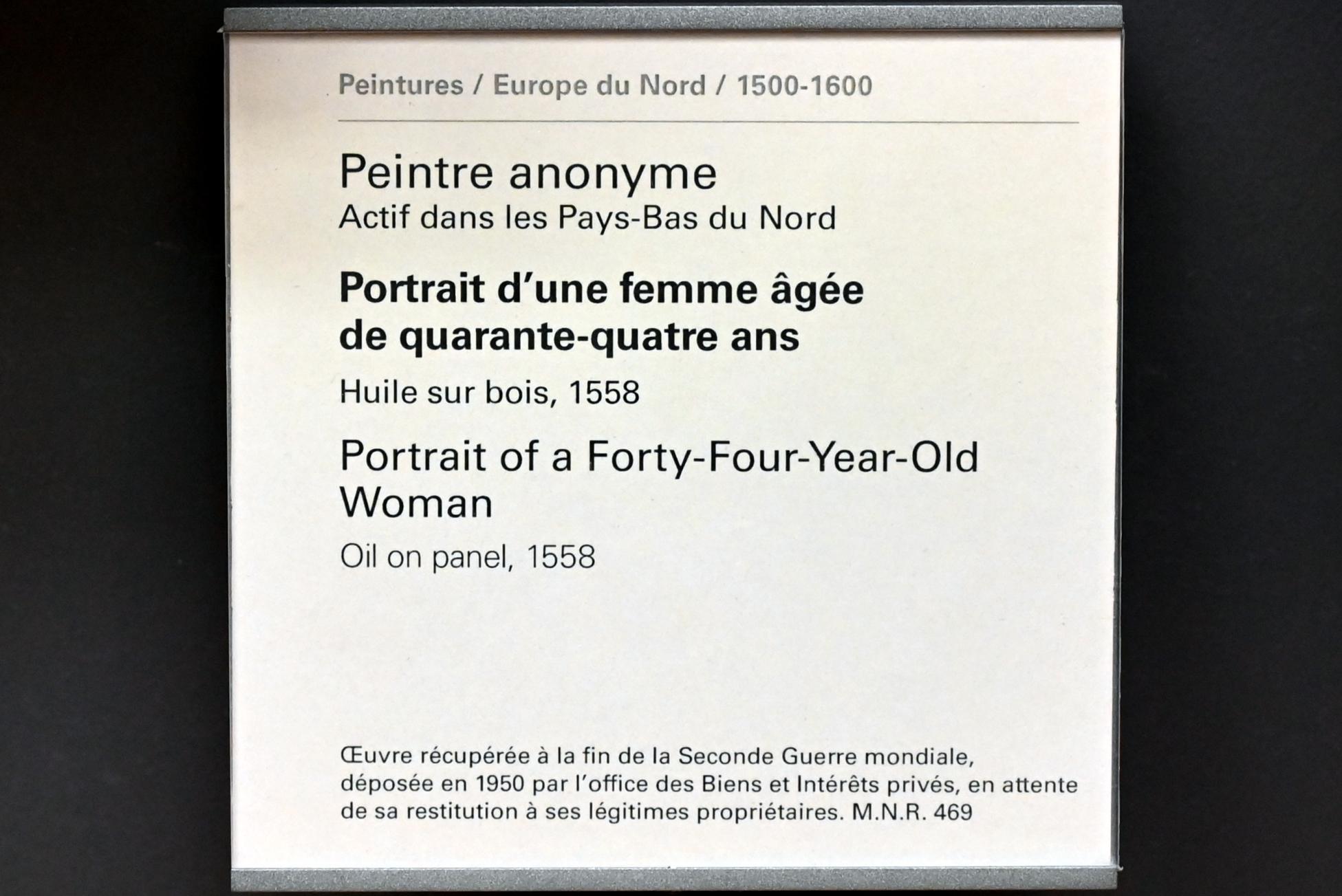 Porträt einer 44-jährigen Frau, Paris, Musée du Louvre, Saal 806, 1558, Bild 2/2