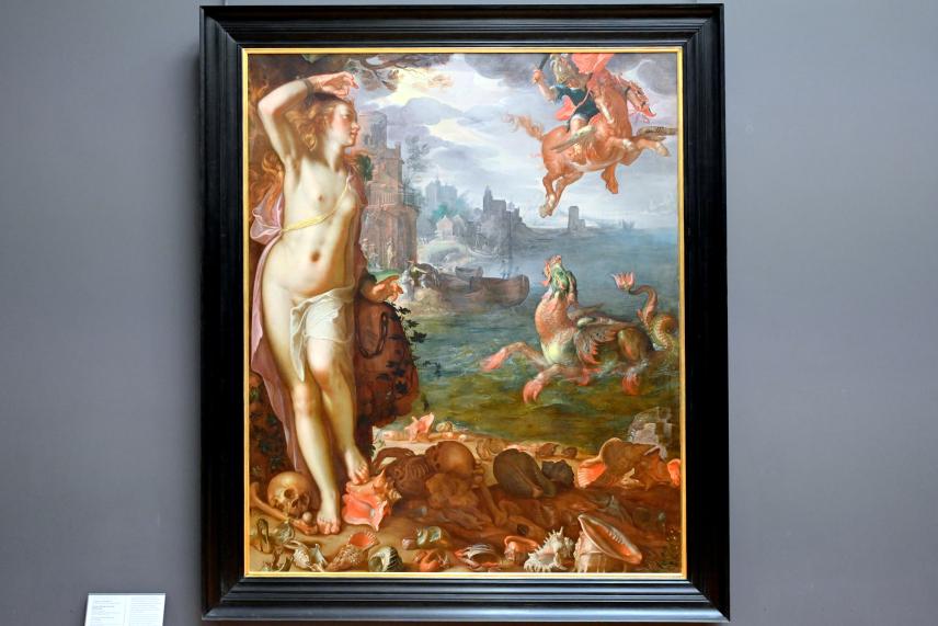 Joachim Anthonisz. Wtewael (1595–1615), Der Held Perseus rettet Andromeda, Paris, Musée du Louvre, Saal 806, 1611