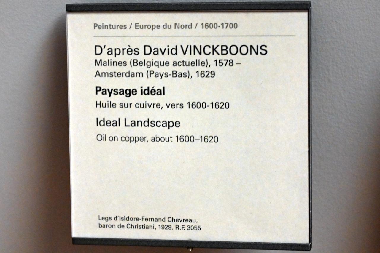 David Vinckboons (Nachfolger) (1610–1632), Ideale Landschaft, Paris, Musée du Louvre, Saal 807, um 1600–1620, Bild 2/2