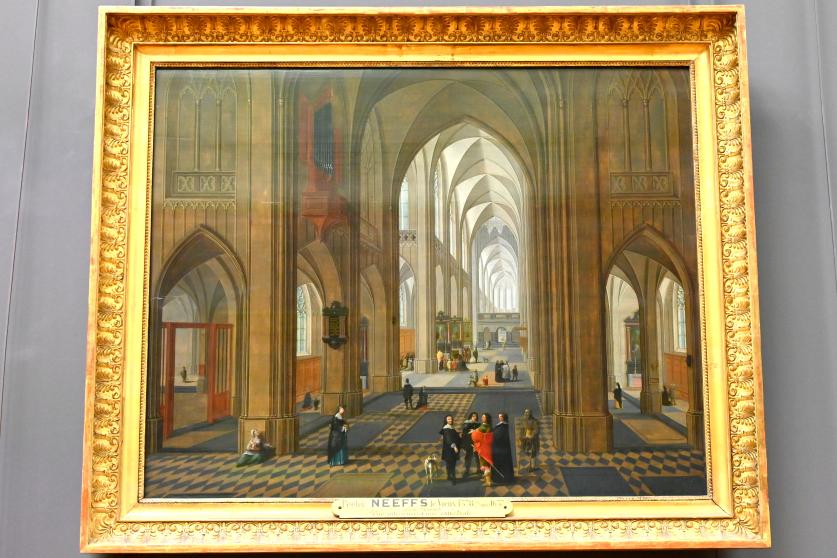 Pieter Neefs der Ältere (1644), Innenansicht einer Kirche, inspiriert von der Antwerpener Kathedrale, Paris, Musée du Louvre, Saal 803, 1644
