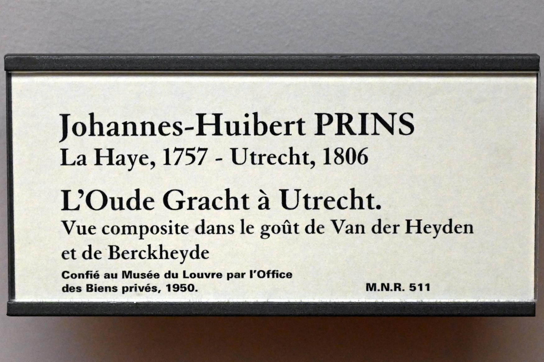 Johannes Huibert Prins (Undatiert), Die Oudegracht in Utrecht, Paris, Musée du Louvre, Saal 804, Undatiert, Bild 2/2