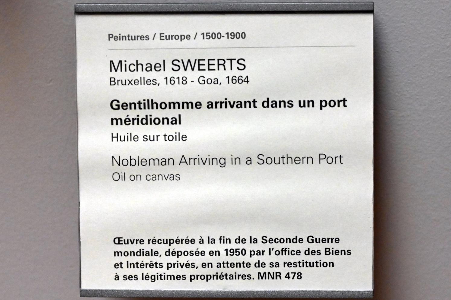 Michael Sweerts (1649–1661), Ankunft eines Adligen in einem südlichen Hafen, Paris, Musée du Louvre, Saal 805, Undatiert, Bild 2/2